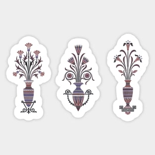 Ancient Greece Inspired Floral Vase Motif Sticker